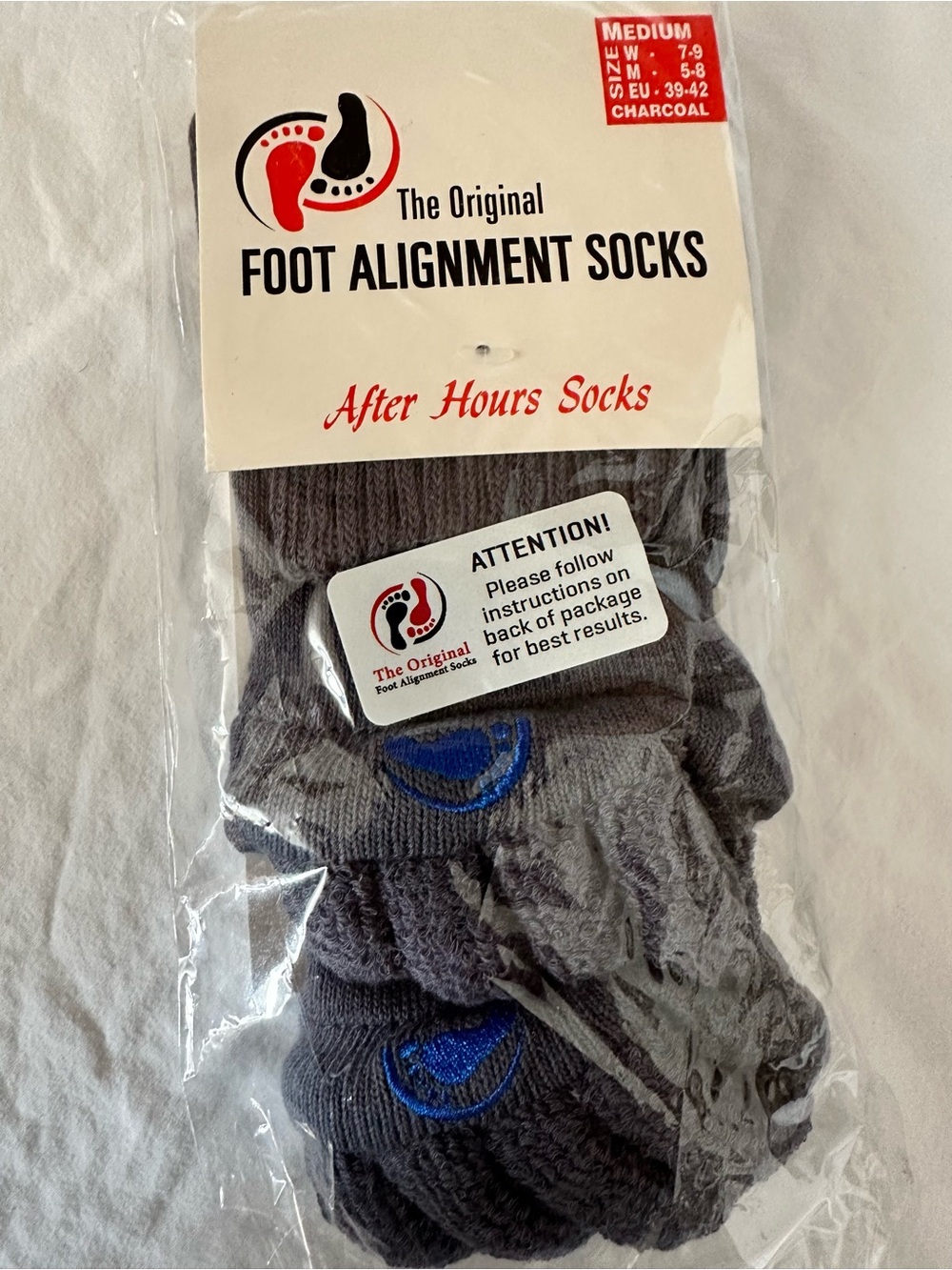 Foot Alignment After Hours Socks - Charcoal (Medium)